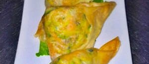 Samosa's #salmon, #shrimps and #zucchini #recipe