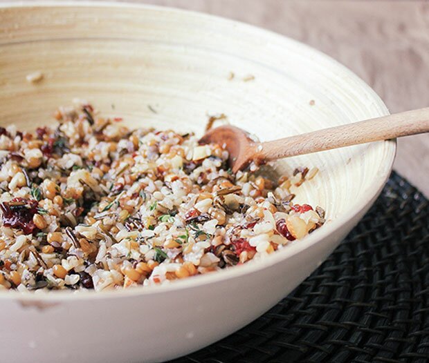 Wild Rice & Wheatberry Grain Salad recipe